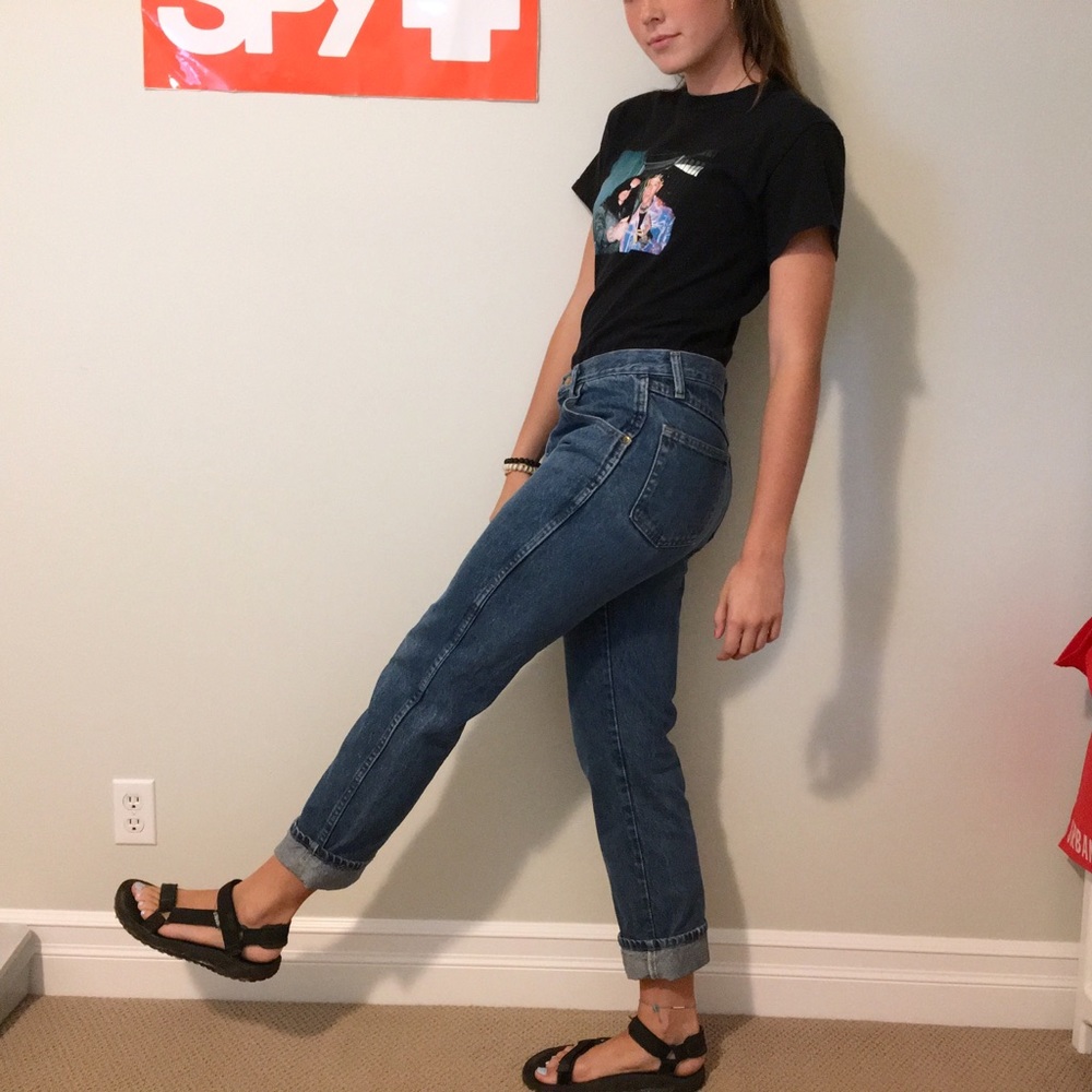 SOLD ON DEPOP❌WRANGLER STRAIGHT LEG DARK WASH JEAN - Picture 2 of 8